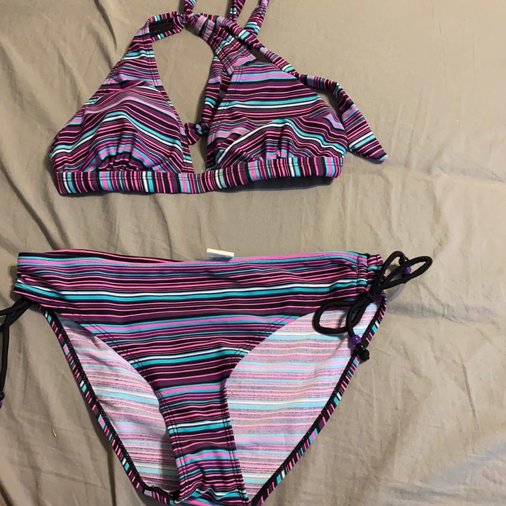 Striped bathing suit